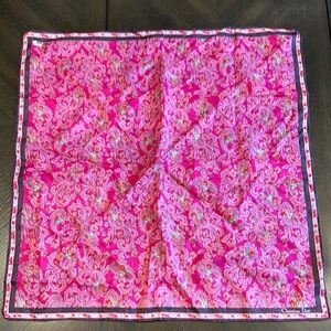 Christian Dior Pink Paisley Bandana Scarf 20x20